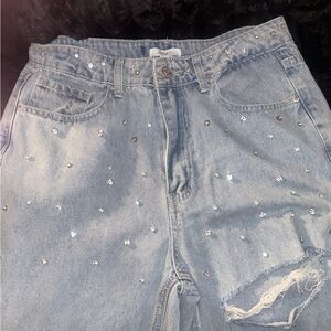 Embellished Blue Jeans
